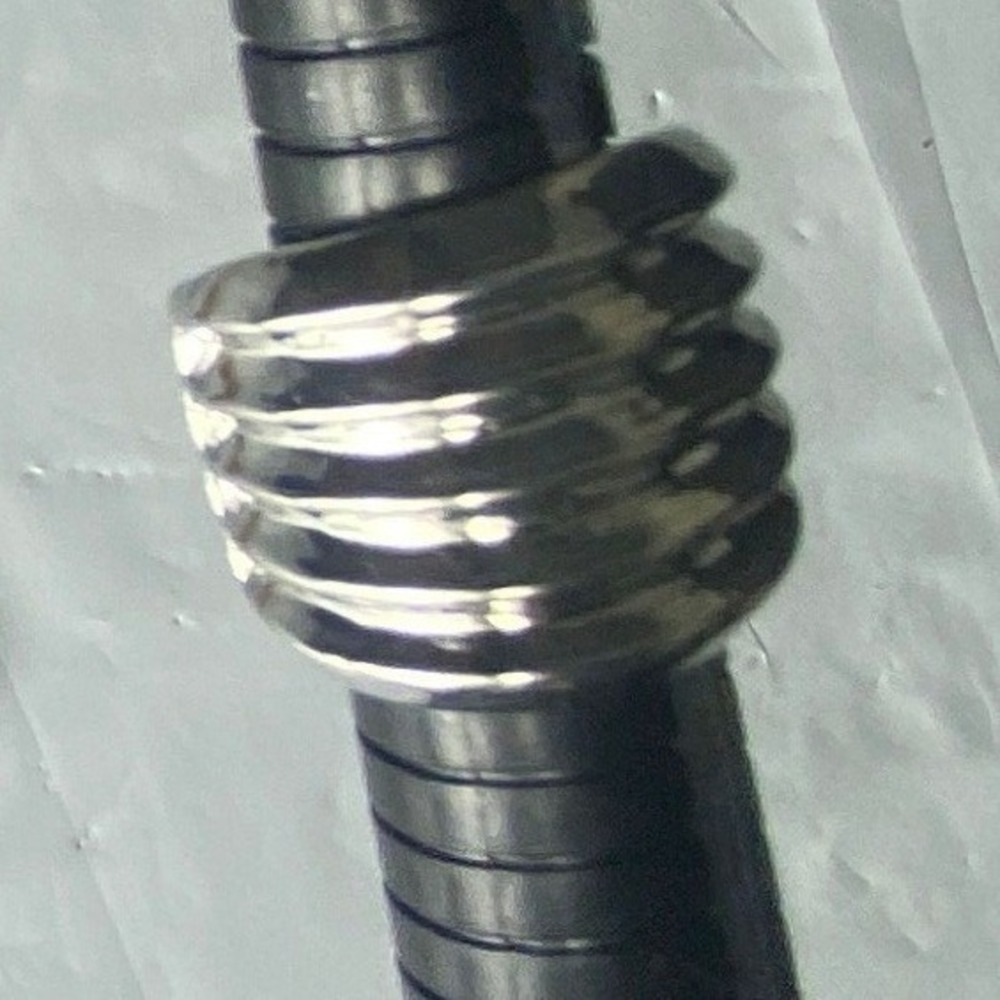 Silver Tone Chunky‎ Multi Band Ring Adjustable